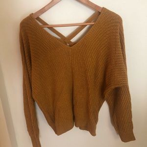 Mustard gold knit sweater